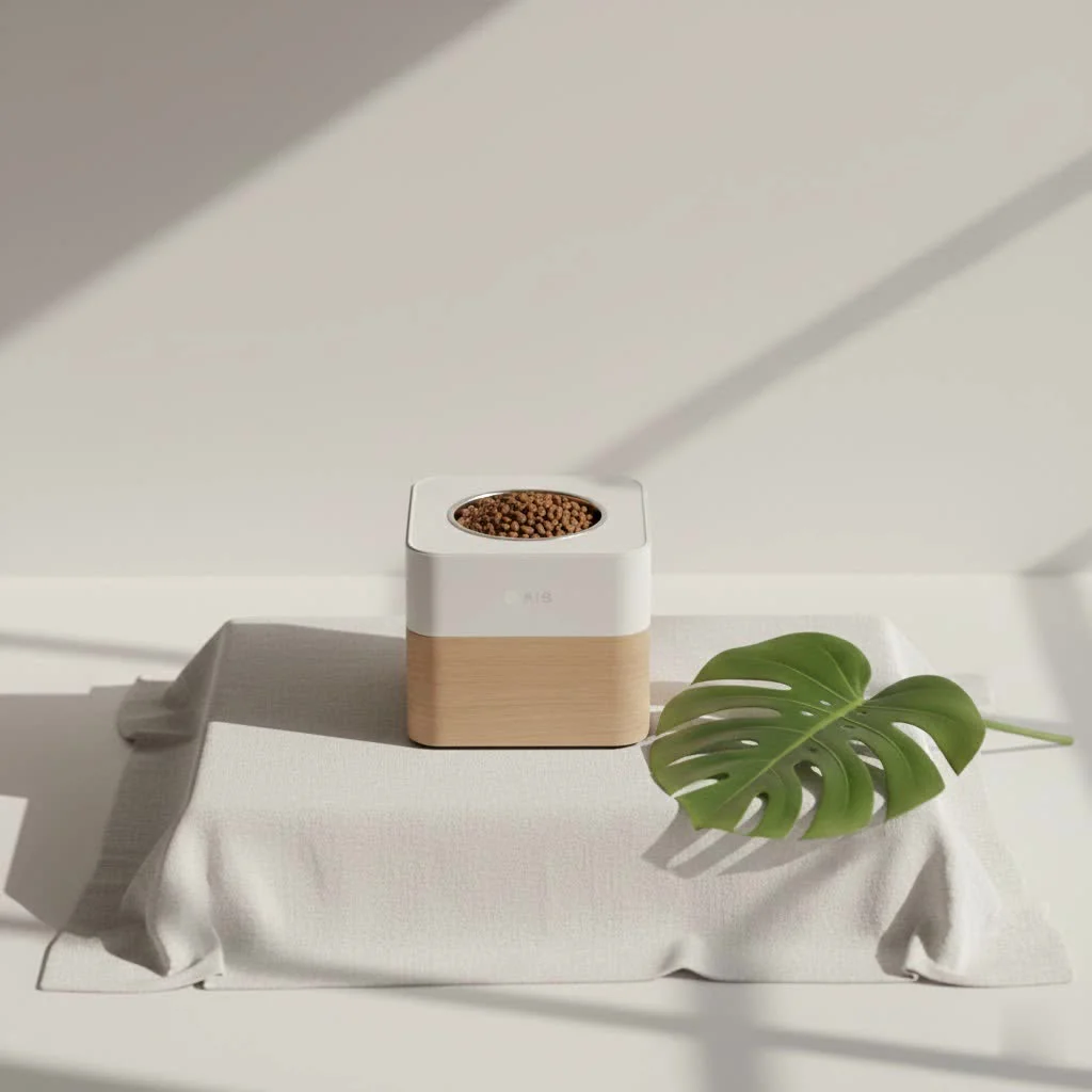 Automatic pet feeder with camera dispensing food